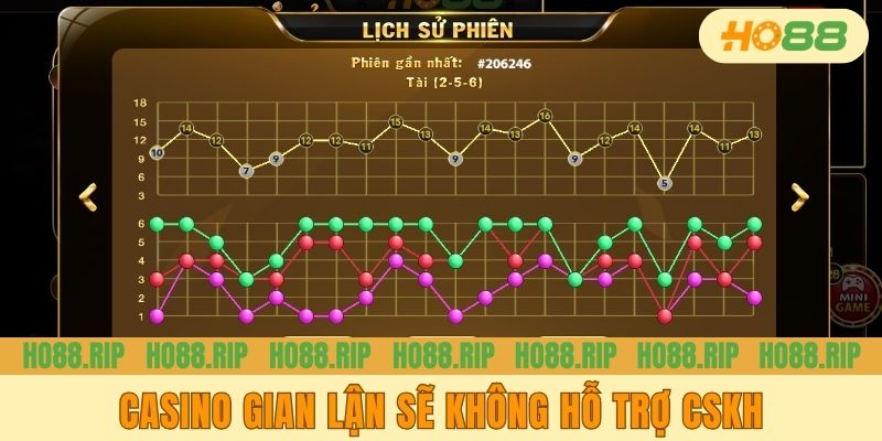 Casino gian lận sẽ không hỗ trợ CSKH