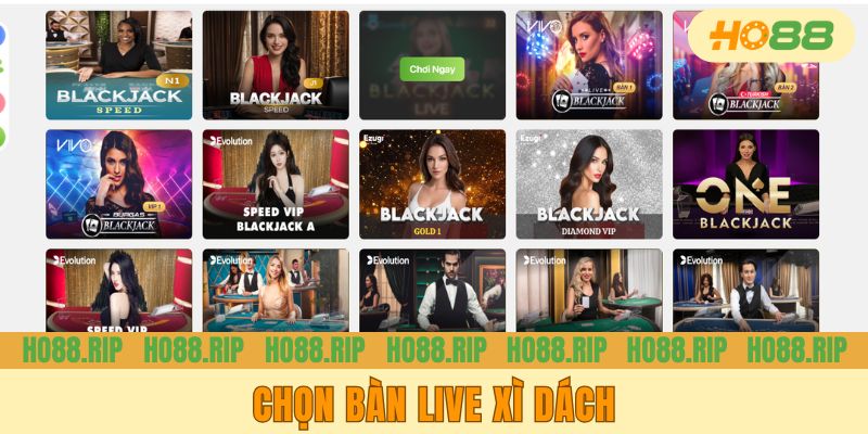 Chọn bàn live xì dách
