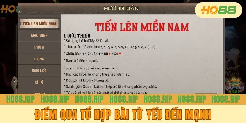Điểm qua tổ hợp bài từ yếu đến mạnh